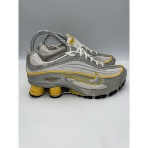 Nike Shox Livestrong Shoes 349287-101 Women's Size 8 Silver Yellow White 2008